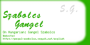 szabolcs gangel business card